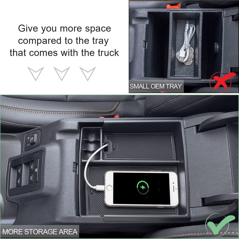 TOPINSTALL 21-24 Tray Compatible with 2021-2024 Ford Bronco & 2025+ Bronco 2-Door & 2025+ 4-Door Manual Transmission, Full Size Bronco Organizer (NO for 25 4-Door Automatic & Sport Model) - Image 4